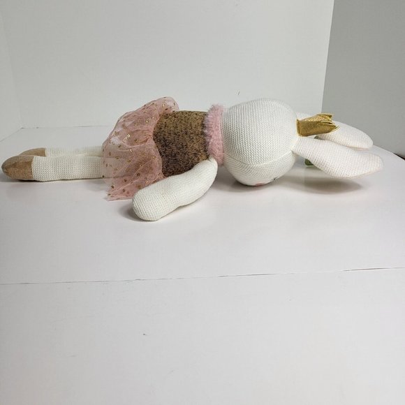 Spark Create Imagine Knit Plush Holiday Winter Bunny Rabbit Rattle Crinkle New - Picture 13 of 16